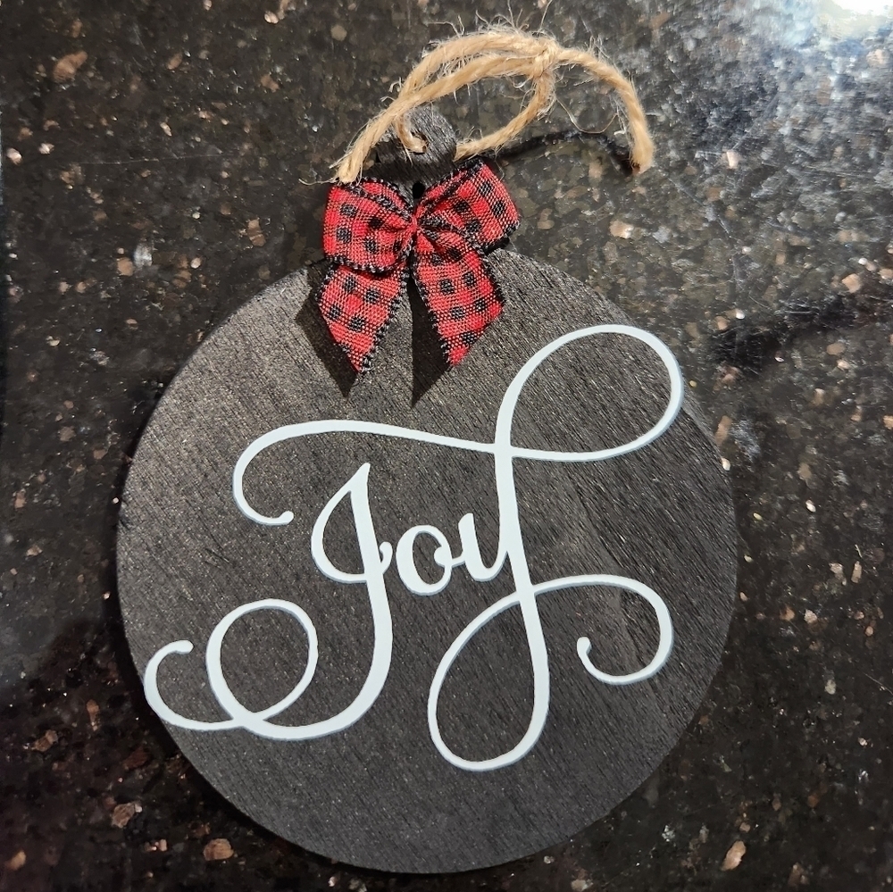 JOY Wooden Christmas Ornament